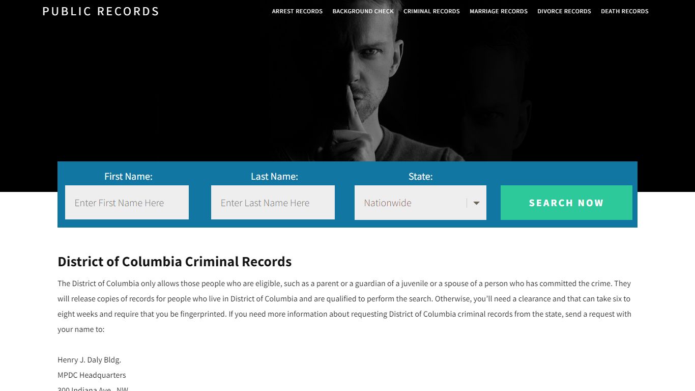District of Columbia Criminal Records - Public Records