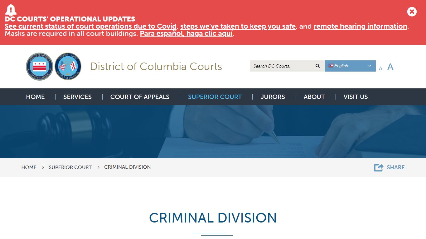 Criminal Division | District of Columbia Courts